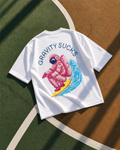 Pixelated Gravity Sucks Oversized T-shirt