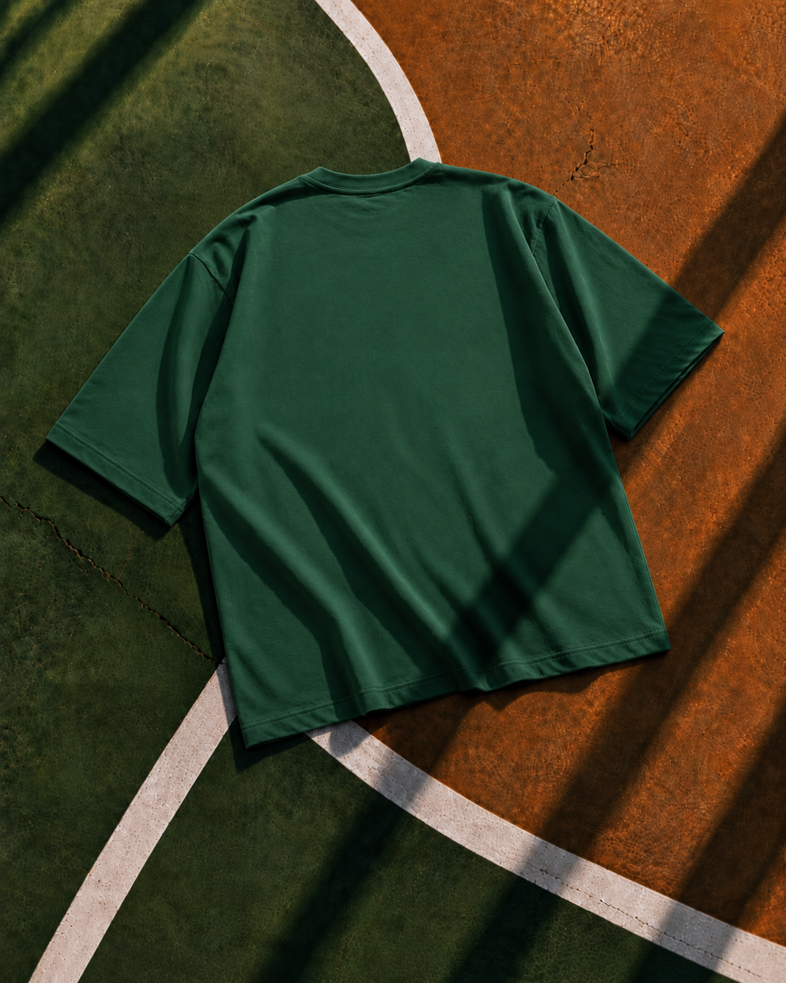 Pixelated Basic Green Oversized T-Shirt